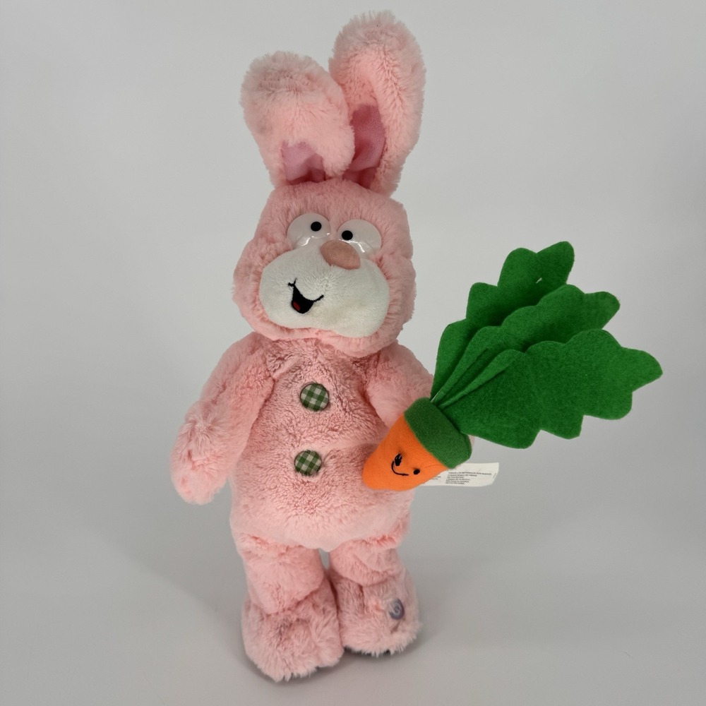 Gemmy Easter Bunny Rare Pink Crazy Shakers Animated Play That Funky Music‎ Works
